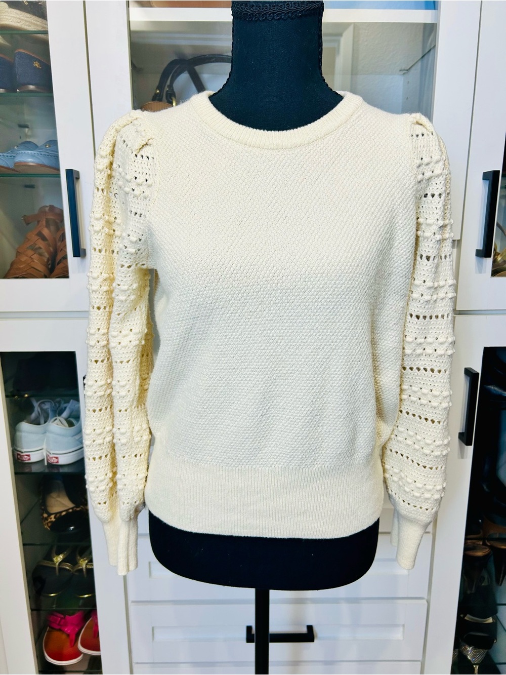 Madewell - Bobble-Sleeve Pullover Lightweight Wool Blend Sweater Size, Small - Picture 6 of 6